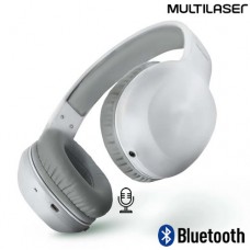 Headphone sem Fio Bluetooth/P2 Ajustável com Microfone Pop Multilaser PH247 - Branco
